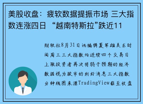 美股收盘：疲软数据提振市场 三大指数连涨四日  “越南特斯拉”跌近11 提供者 财联社